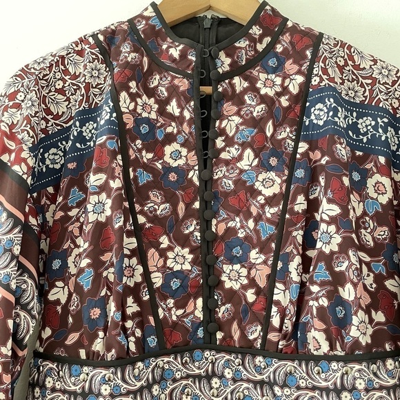 Kate Spade Patchwork Roseta Dress in Deep Russet - Picture 7 of 11